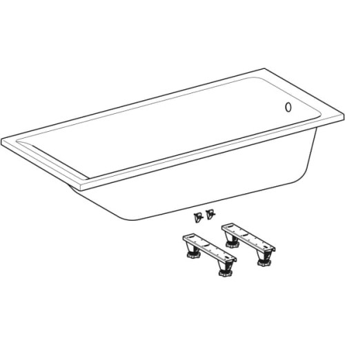 Ванна Geberit Selnova Square 180x80 см, 554.386.01.1